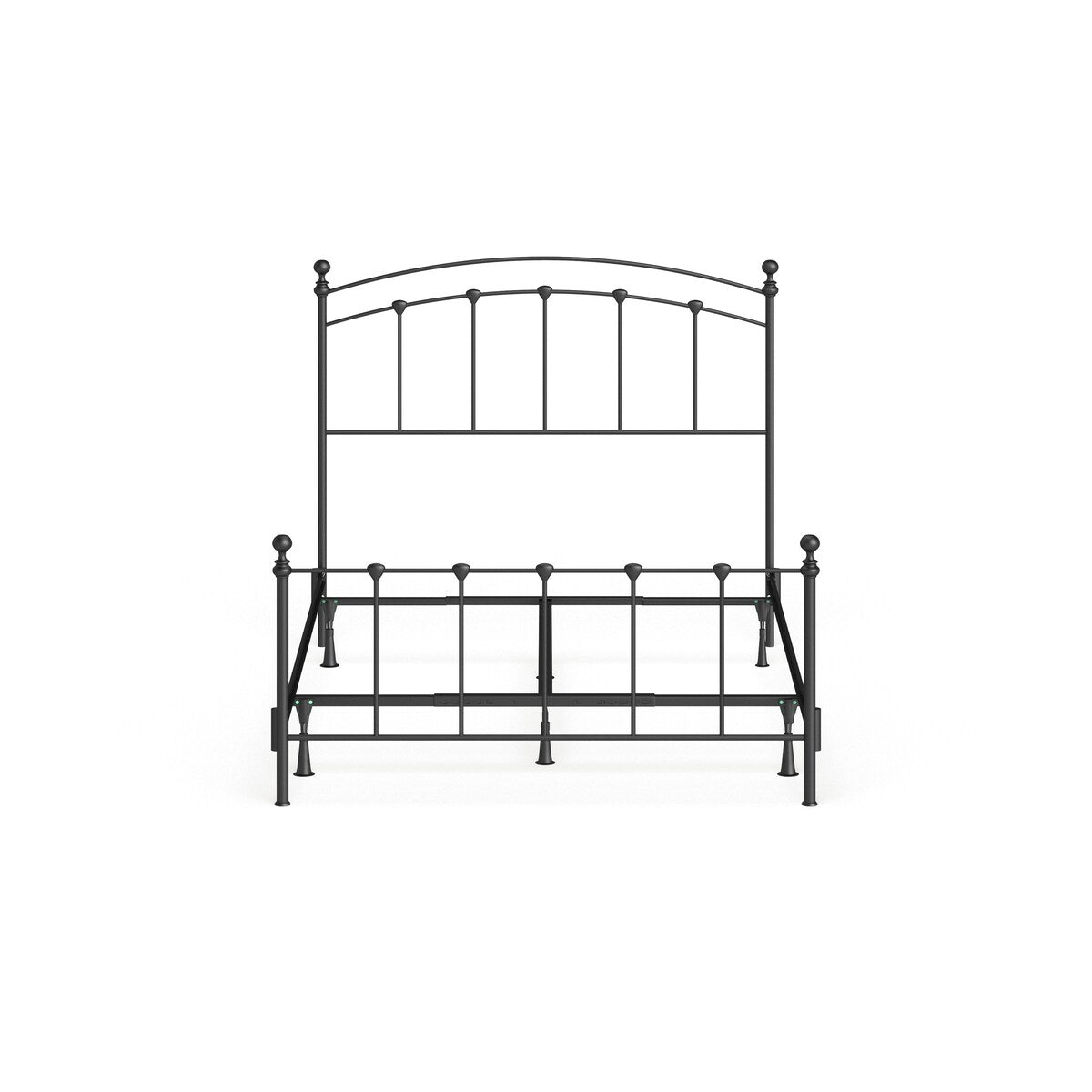 The Curated Nomad Rosa Metal Bed in Matte Black Finish