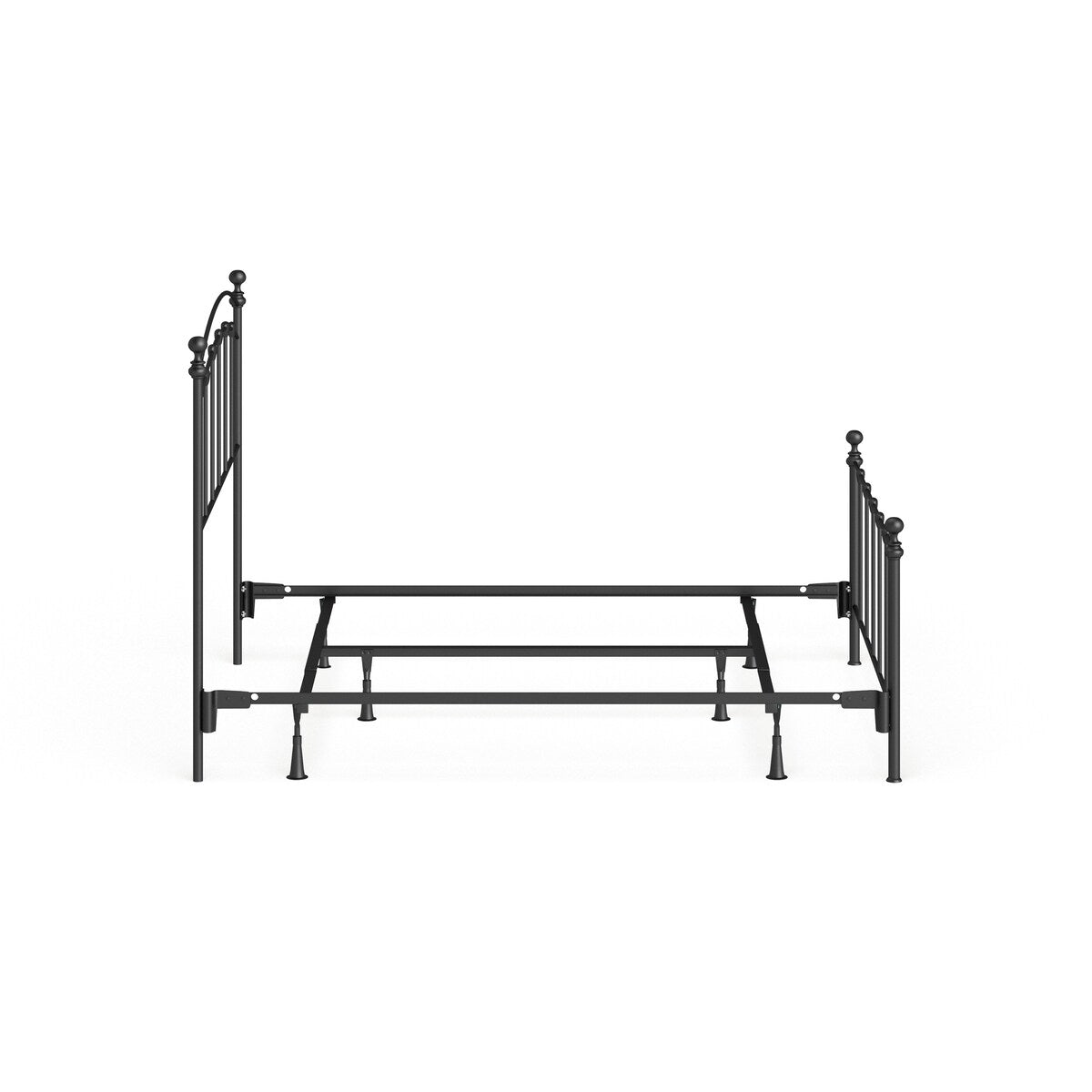 The Curated Nomad Rosa Metal Bed in Matte Black Finish
