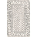 Livabliss Tiffany Grey Bohemian Border Area Rug