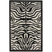 Nuloom Zebra Animal Print Black and White Rug
