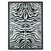Nuloom Zebra Animal Print Black and White Rug