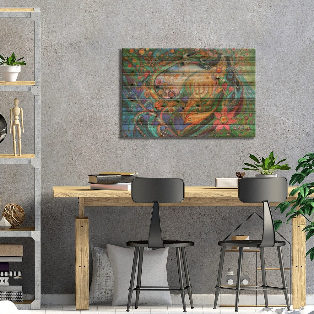 The Dreams About Chagall. Herald Of Dawn Print On Wood by Elena Kotliarker - Multi-Color