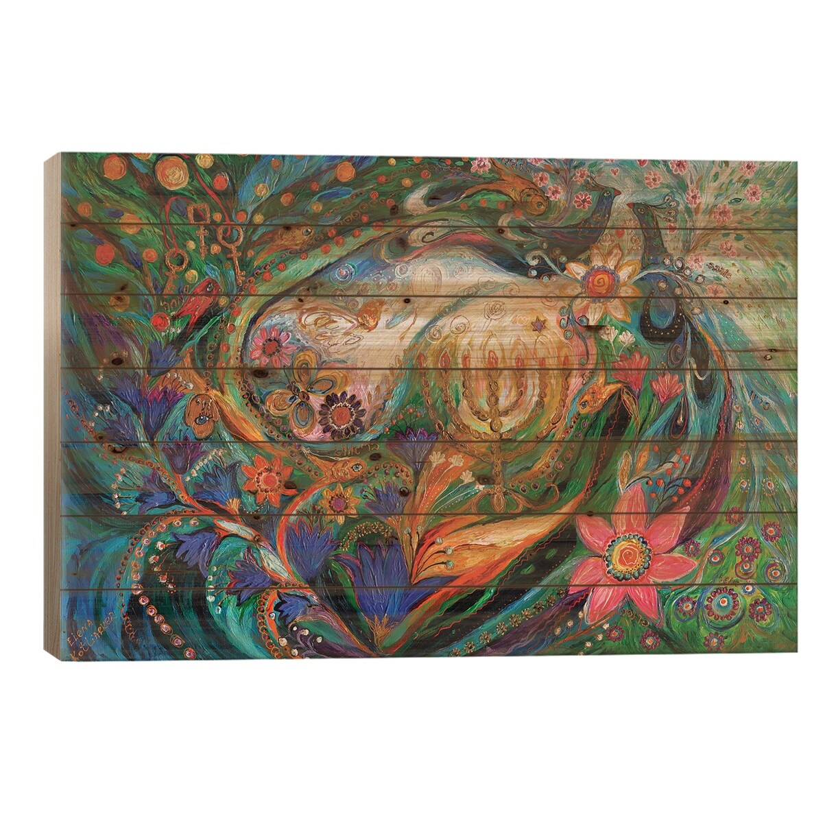 The Dreams About Chagall. Herald Of Dawn Print On Wood by Elena Kotliarker - Multi-Color