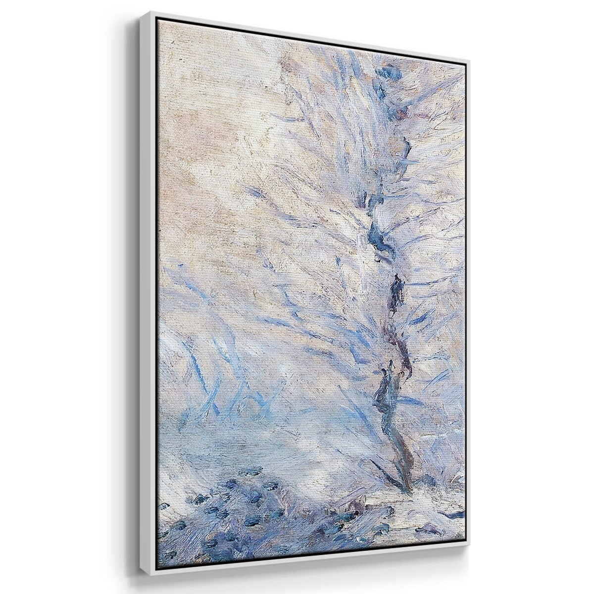 The Entrance to Giverny under the Snow, 1885 - Multi Piece Framed Canvas