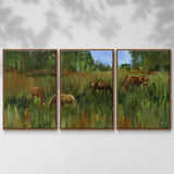 The Grass is Always Greener - Multi Piece Framed Canvas