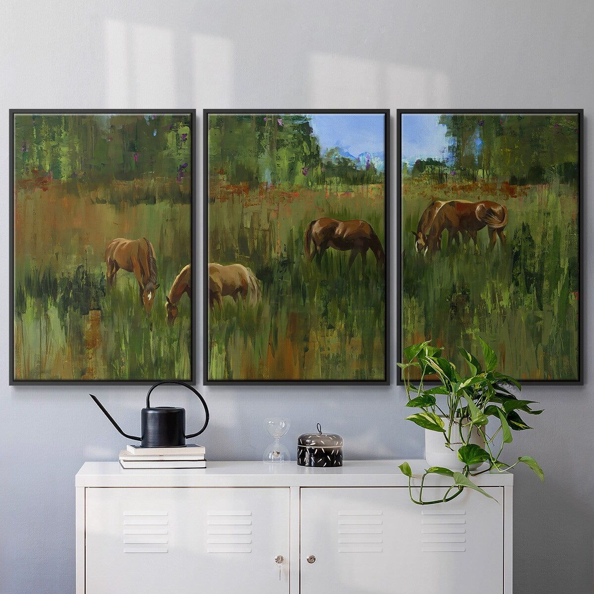 The Grass is Always Greener - Multi Piece Framed Canvas