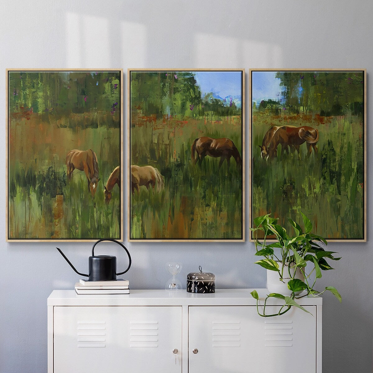 The Grass is Always Greener - Multi Piece Framed Canvas