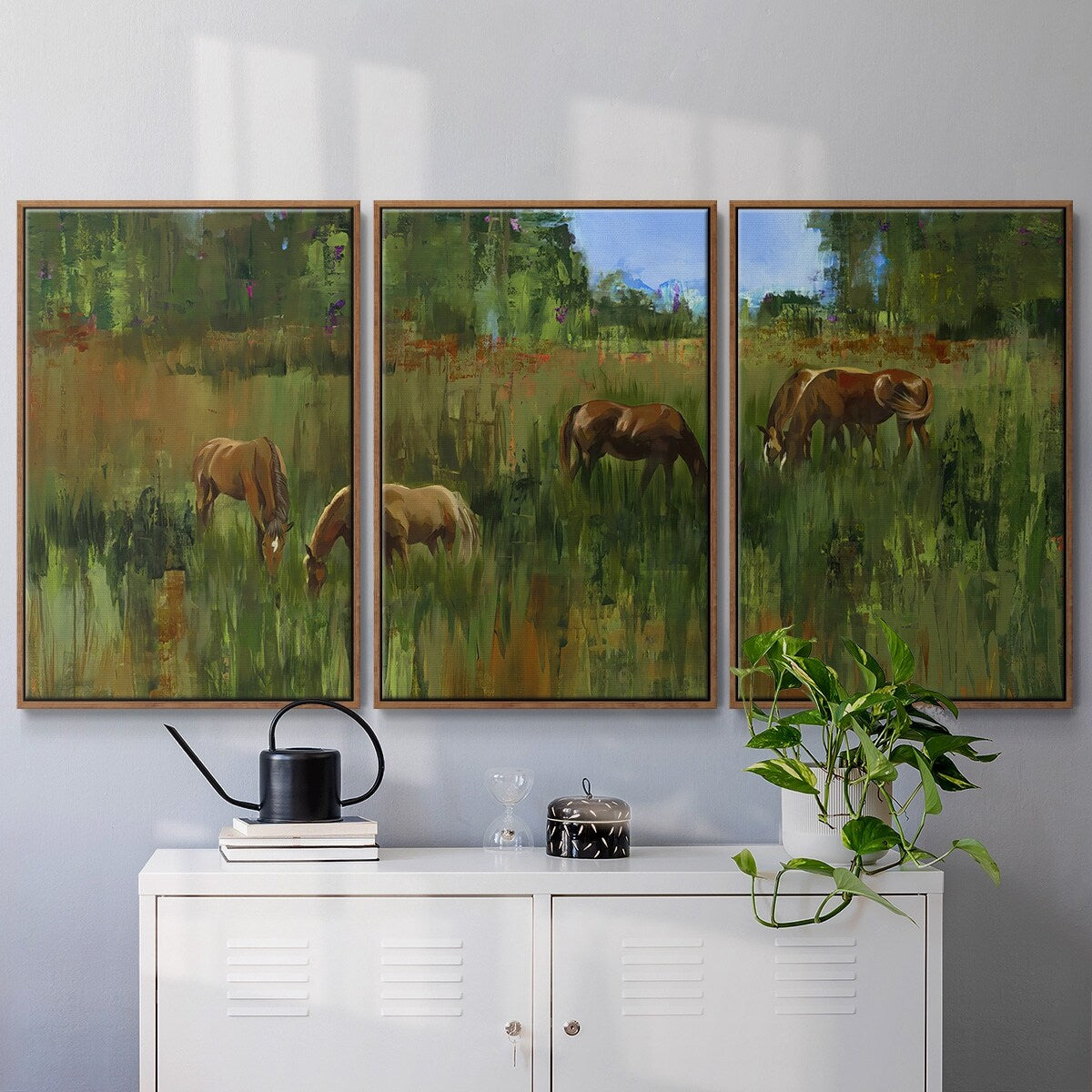 The Grass is Always Greener - Multi Piece Framed Canvas