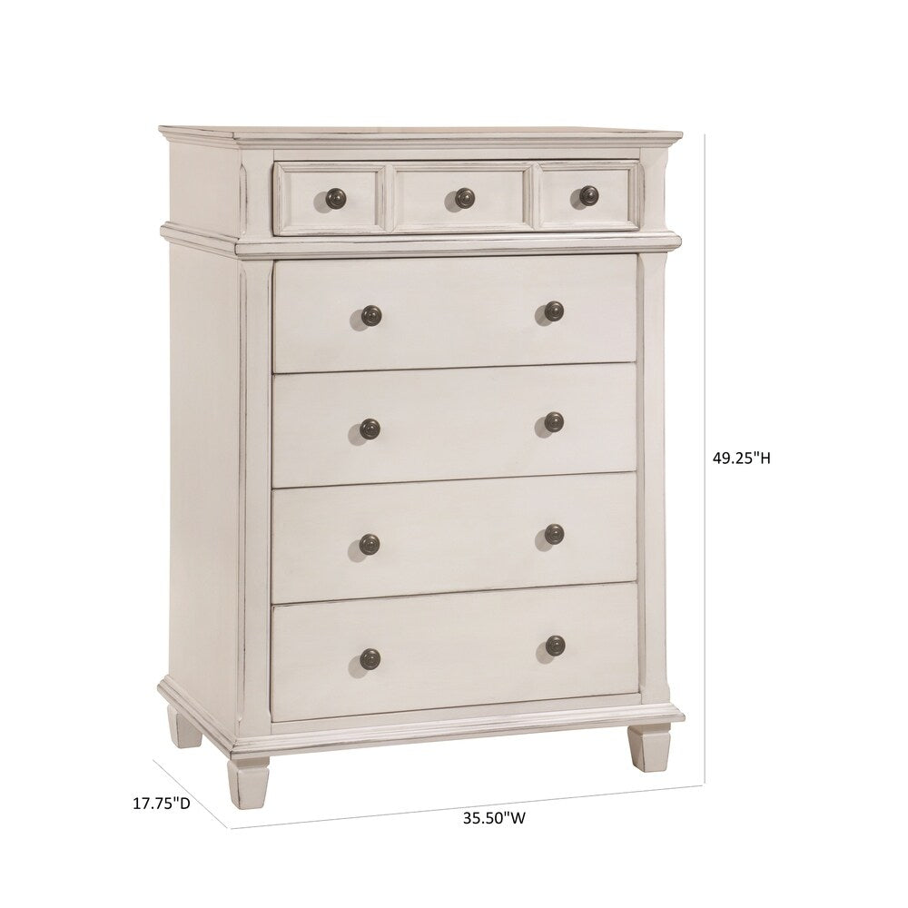 Coaster Furniture Carolina Antique White 5-piece Panel Bedroom Set