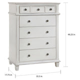 Coaster Furniture Carolina Antique White 5-piece Panel Bedroom Set