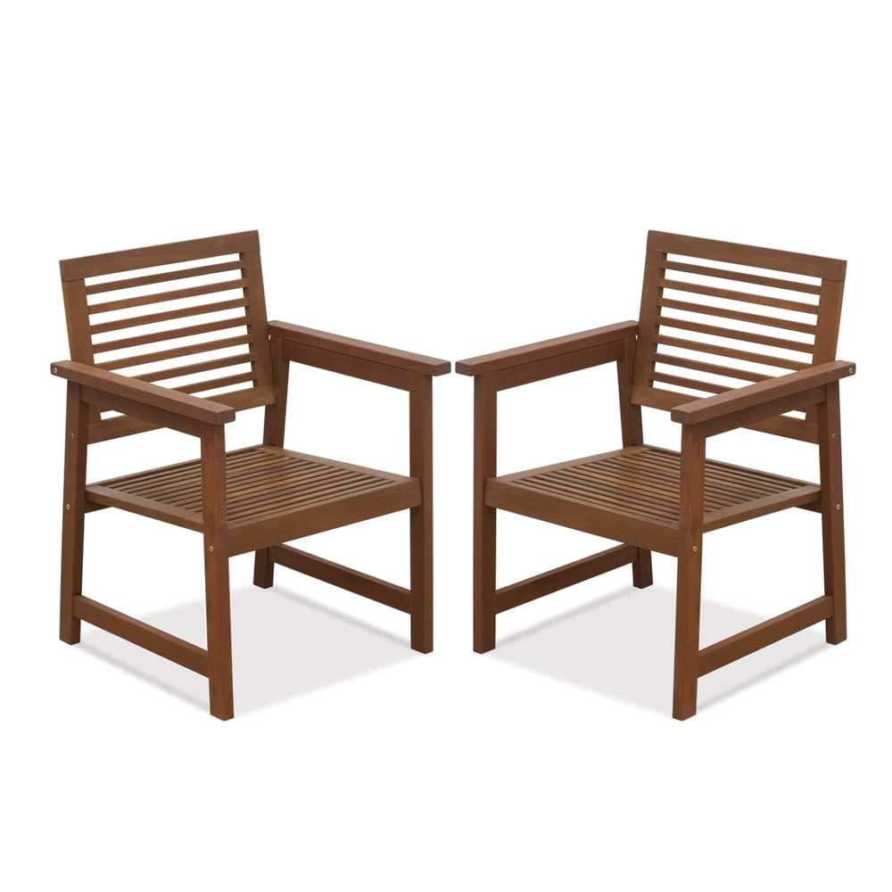 Surfside Teak Hardwood Outdoor Armchair without Cushion (Set of 2) by Havenside Home