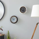 White Iron Vintage Wall Clock No Theme (Set of 2) - 10"L, 10"H