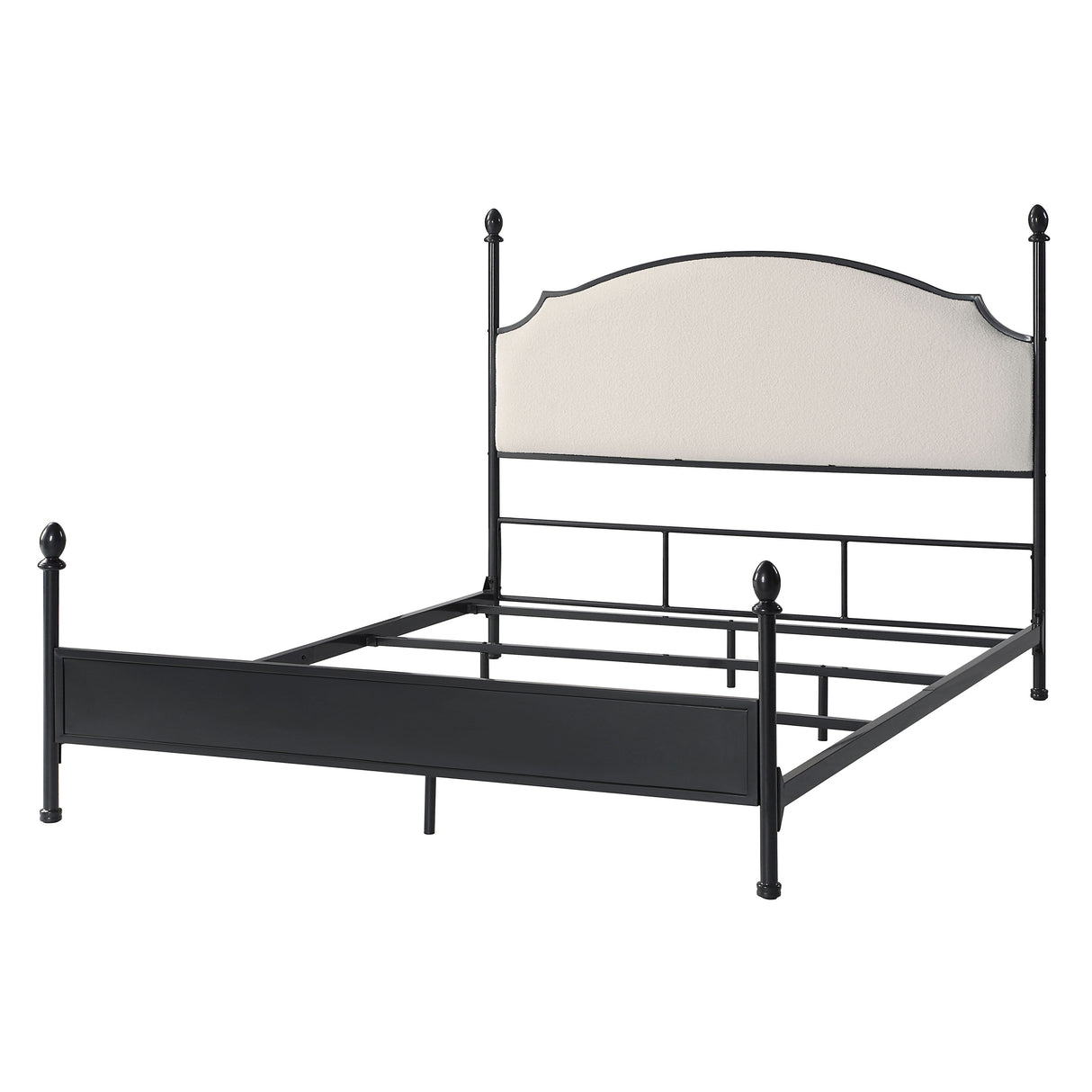 The Gray Barn Epona Modern Curved Metal Four Poster Bed