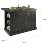 The Gray Barn Firebranch 3-pc. Distressed Black Kitchen Island Set
