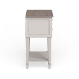 The Gray Barn Heart and Soil Weathered Oak and White Wash Distressed Finish Wood Nightstand
