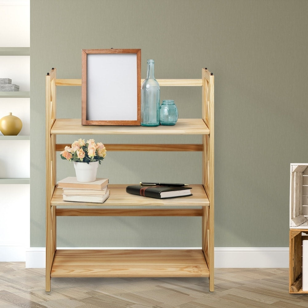 Copper Grove Jaborosa 3-shelf Folding Stackable Bookcase