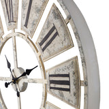 The Gray Barn Round Wall Clock with Roman Numerals on-light Weathered Face