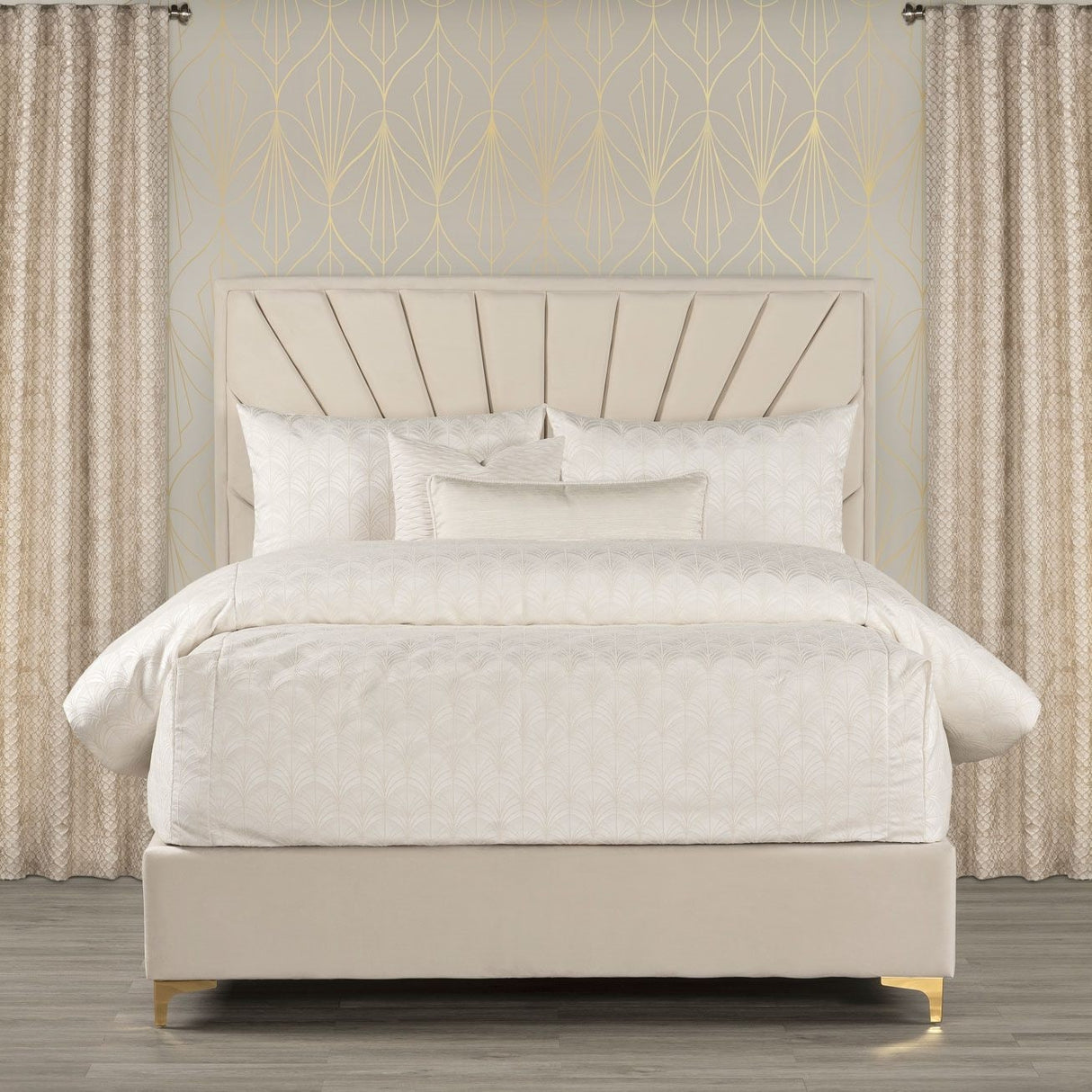 The Great Gatsby At The Gate Art Deco Bed Cap Comforter Set with Sewn Corners