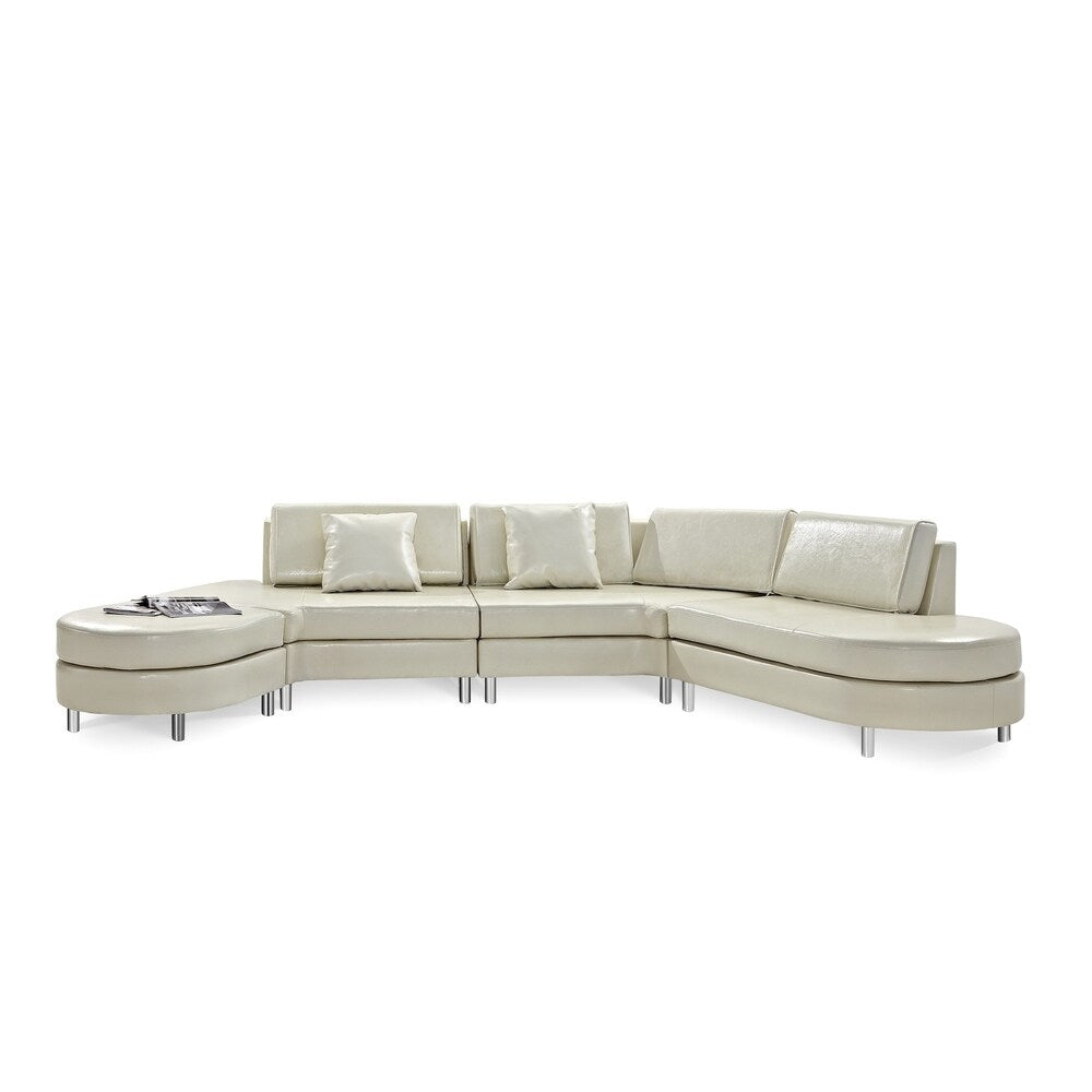 & HAGEN Beige Contemporary Italian Design Sectional Sofa by VELAGO - DC &