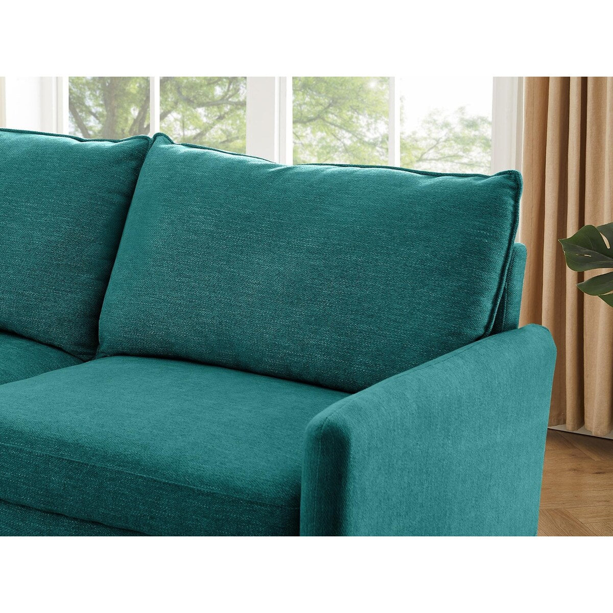 The Jasper II Modern Poly Fabric Sofa by Coosy Home