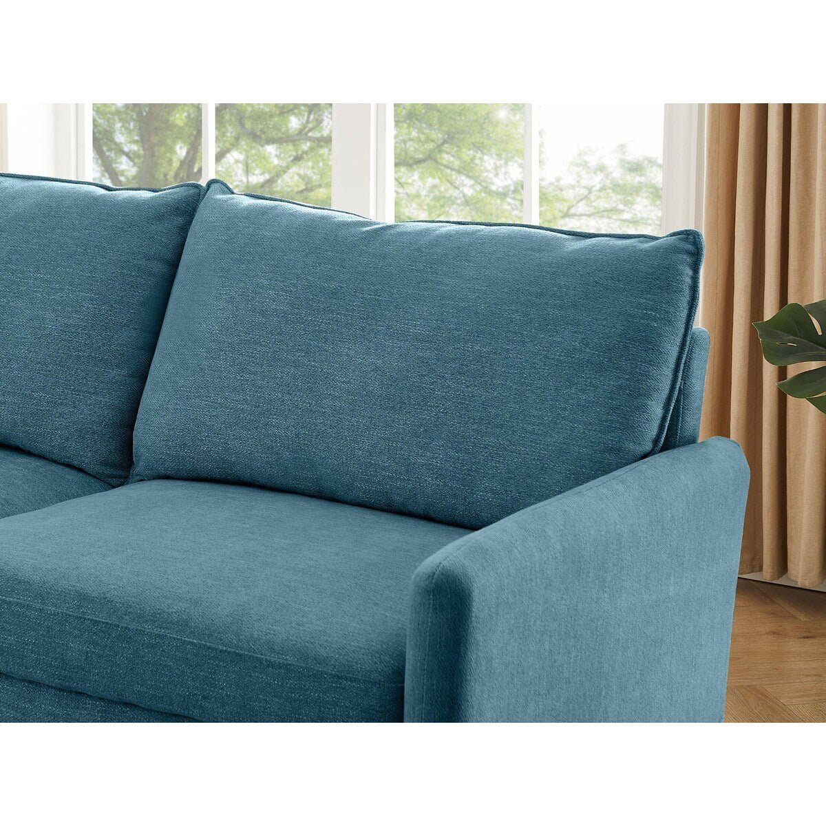 The Jasper II Modern Poly Fabric Sofa by Coosy Home