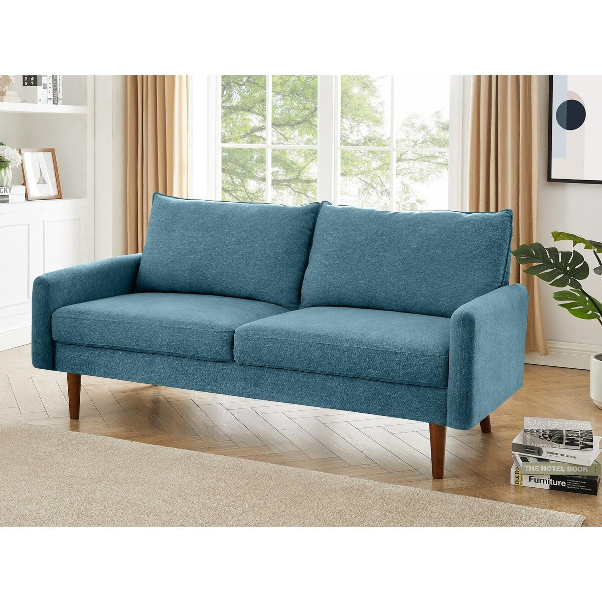 The Jasper II Modern Poly Fabric Sofa by Coosy Home