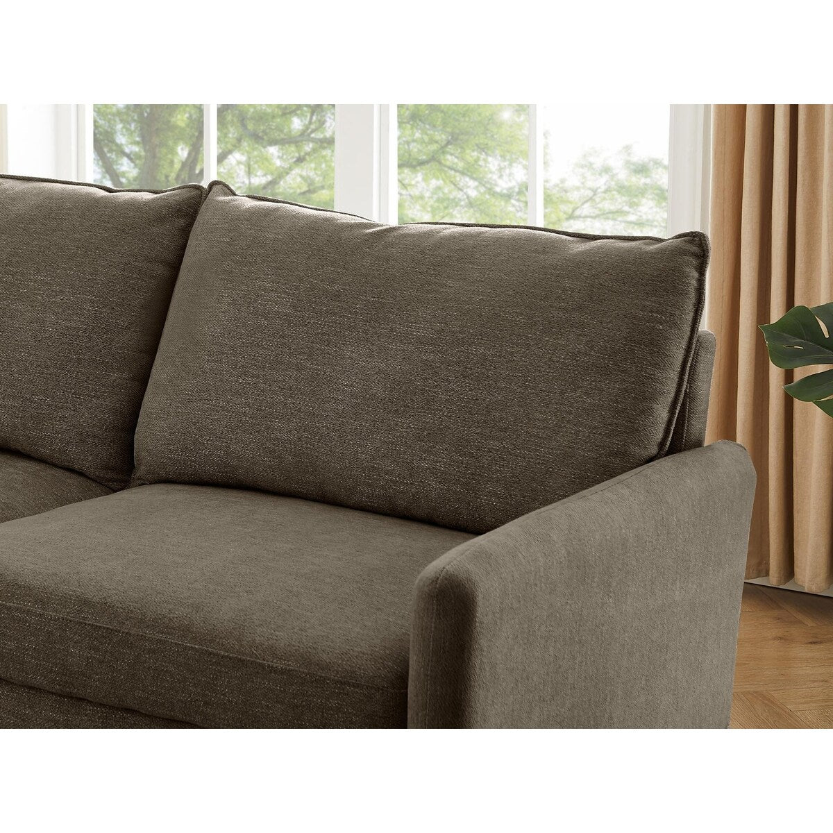 The Jasper II Modern Poly Fabric Sofa by Coosy Home