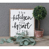 The Kitchen is The Heart of The Home Rustic Wood Wall Sign