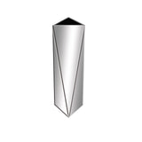 Silver Glass and Wood Mirror Vase