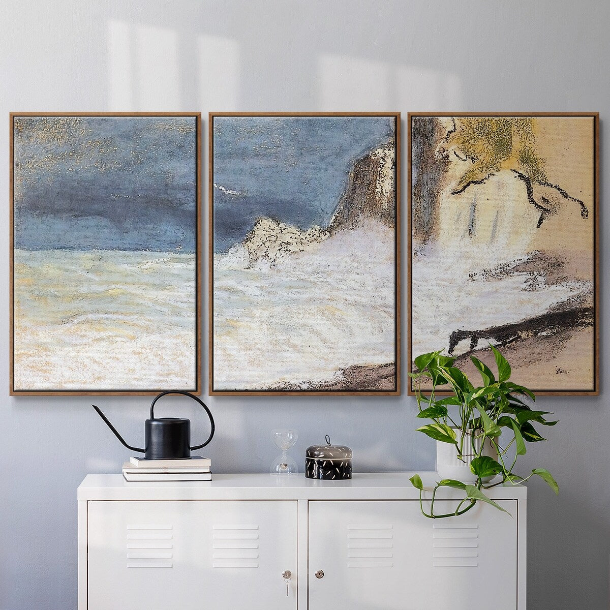 The Manneport, Etretat - Multi Piece Framed Canvas