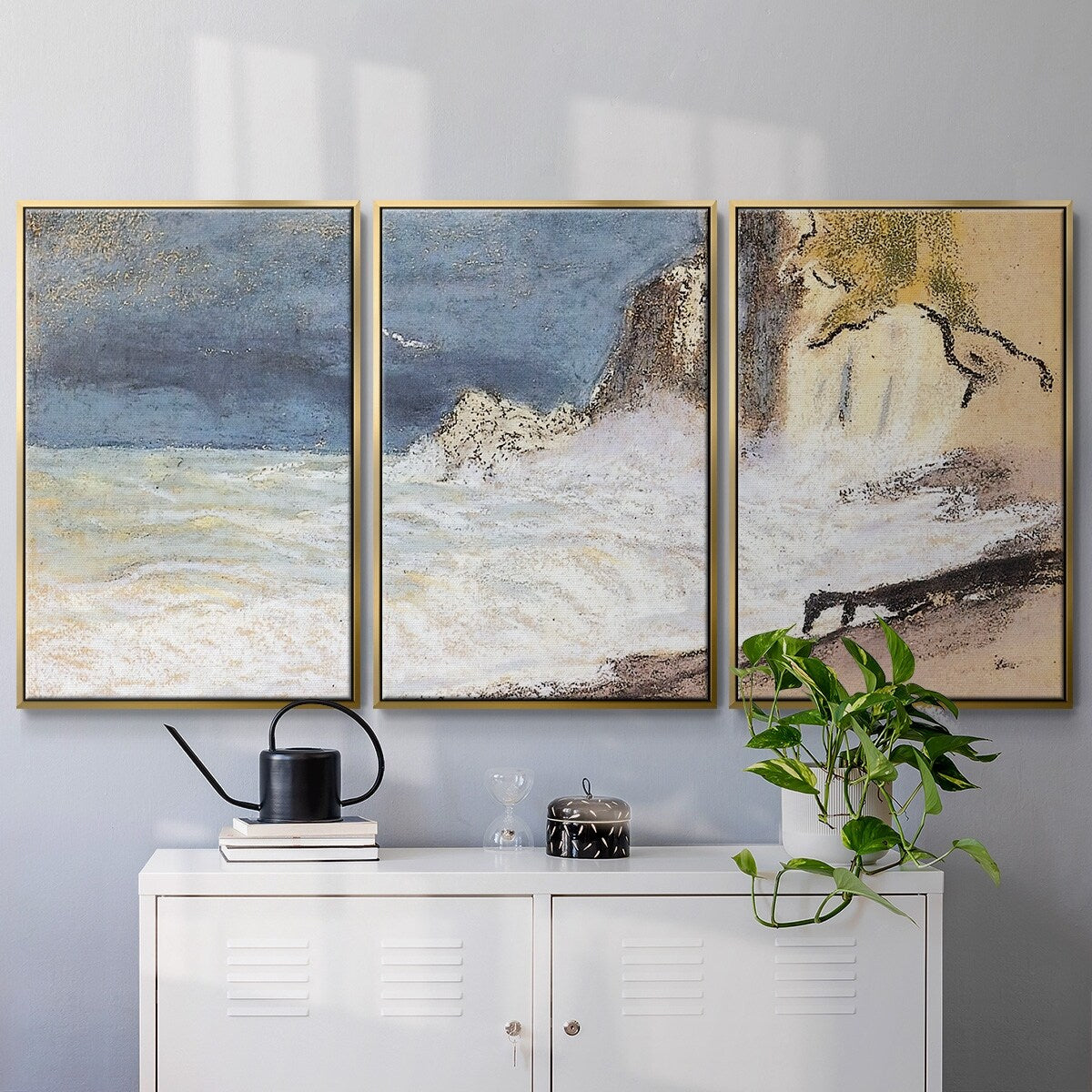 The Manneport, Etretat - Multi Piece Framed Canvas
