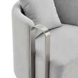 The Marvel Contemporary Gray and Silver Accent Chair