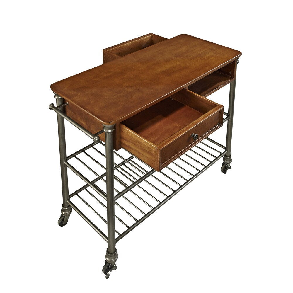 Copper Grove Woodridge Caramel Kitchen Cart
