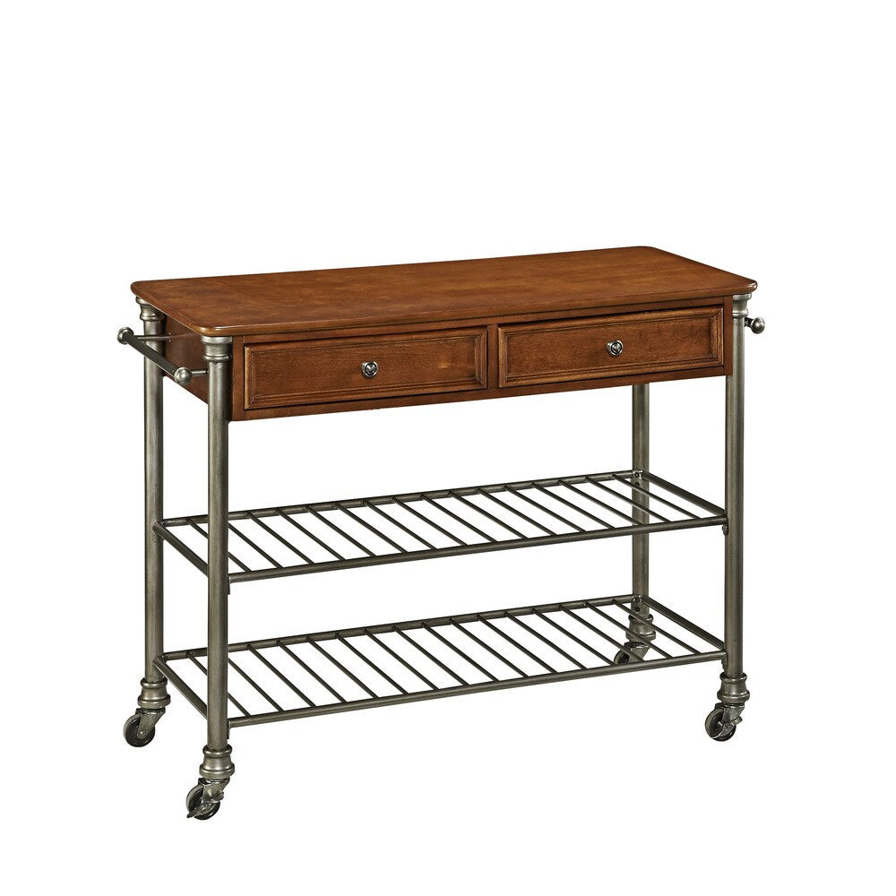 Copper Grove Woodridge Caramel Kitchen Cart