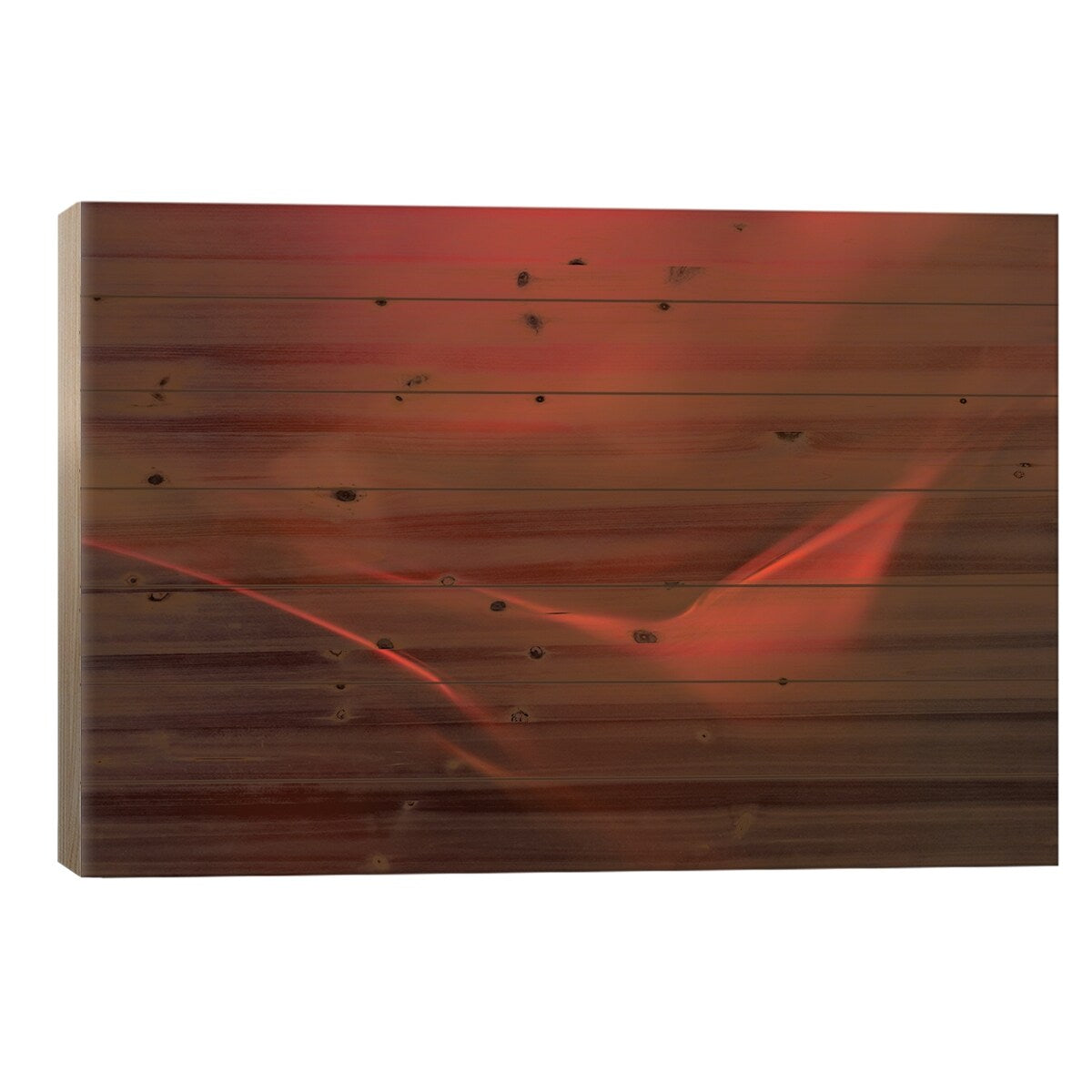 The Red Valley Print On Wood by Heidi Westum - Multi-Color