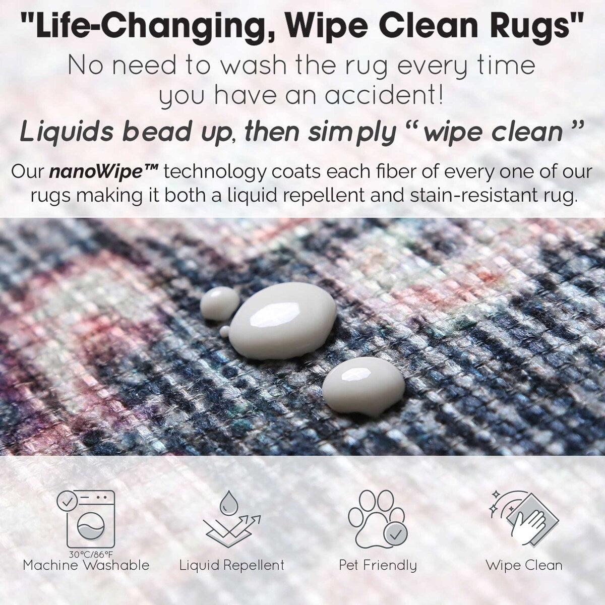 The Rug Collective Nordic Nahla Beige Rug Machine Washable Area Rug