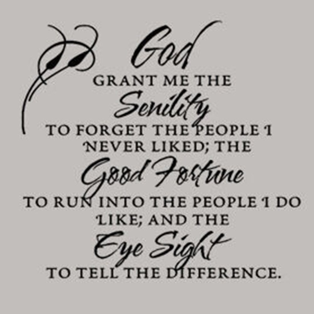 The Serenity Prayer God Grant Vinyl Wall Decal Wall Art 23" x 23"