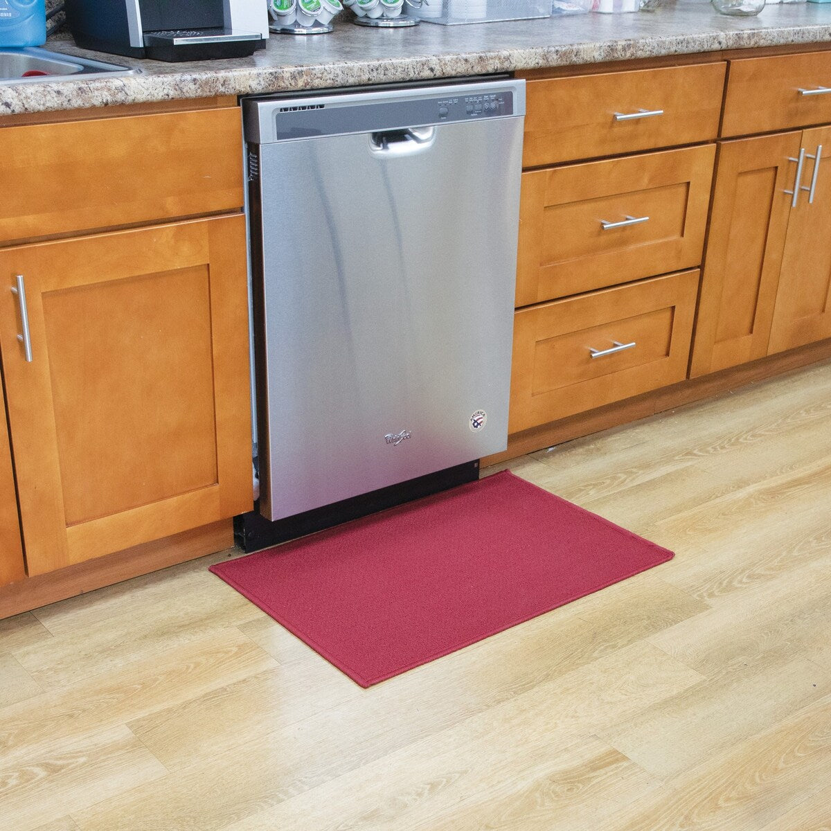 The Sloppy Chef Solid Skid-Resistant Kitchen Rug