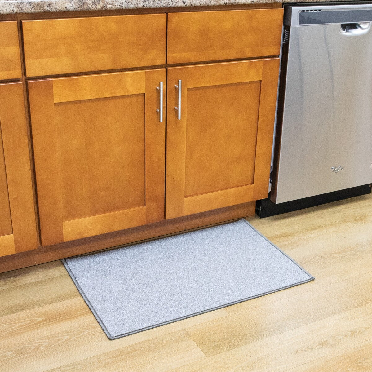 The Sloppy Chef Solid Skid-Resistant Kitchen Rug