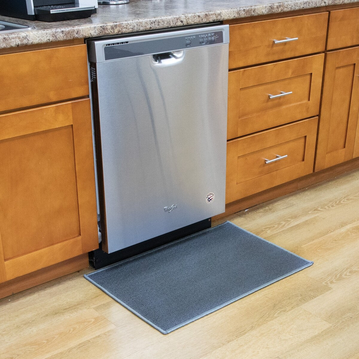 The Sloppy Chef Solid Skid-Resistant Kitchen Rug