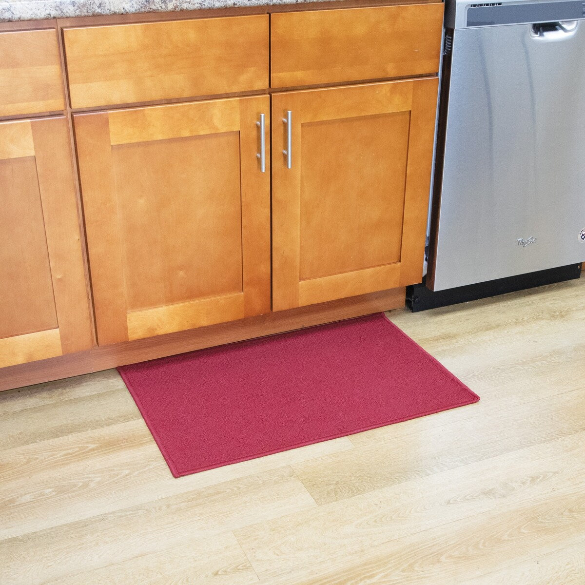 The Sloppy Chef Solid Skid-Resistant Kitchen Rug