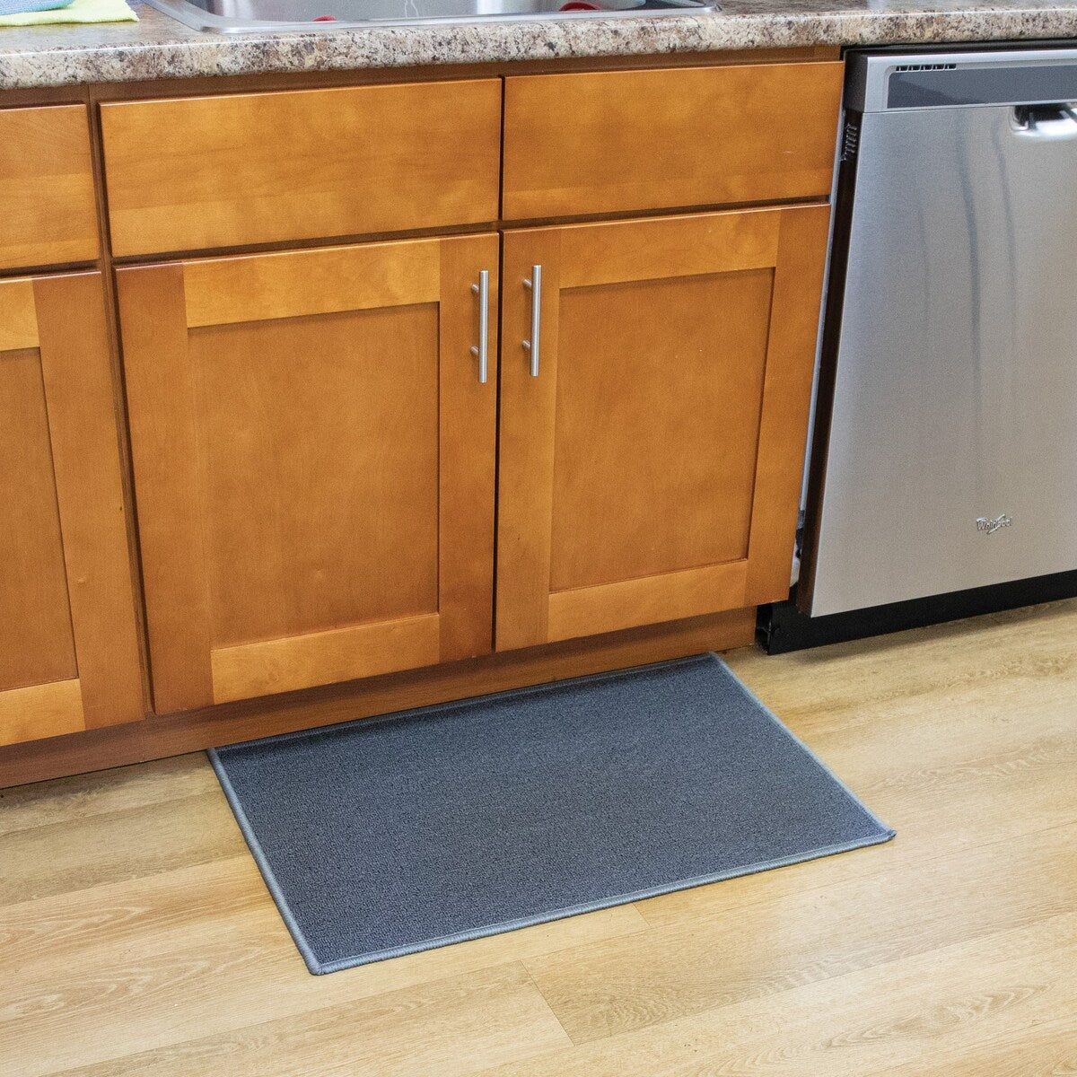 The Sloppy Chef Solid Skid-Resistant Kitchen Rug