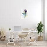 Stupell Dripping Watercolor Mermaid with Her Back Turned Canvas Wall Art, 16 x 20, Proudly Made in USA - Multi-Color