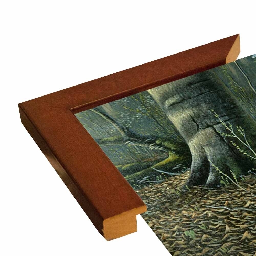 The Suitor - Wild Turkeys-WILGOE7327 Framed Print 18.75"x40.25" by Wilhelm Goebel