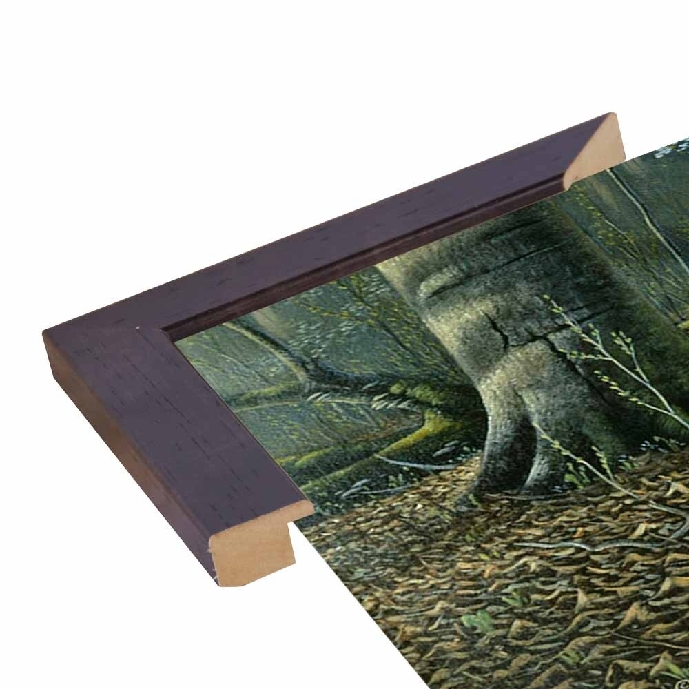 The Suitor - Wild Turkeys-WILGOE7327 Framed Print 18.75"x40.25" by Wilhelm Goebel