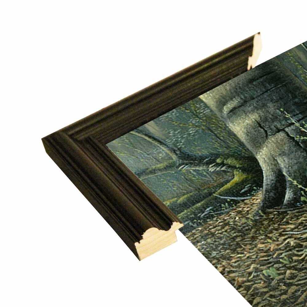 The Suitor - Wild Turkeys-WILGOE7327 Framed Print 18.75"x40.25" by Wilhelm Goebel