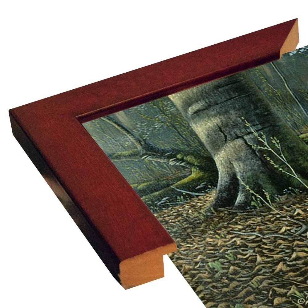 The Suitor - Wild Turkeys-WILGOE7327 Framed Print 18.75"x40.25" by Wilhelm Goebel