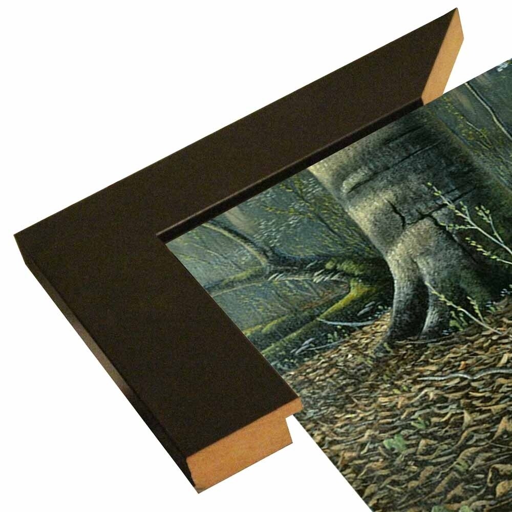 The Suitor - Wild Turkeys-WILGOE7327 Framed Print 18.75"x40.25" by Wilhelm Goebel