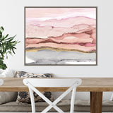 The Vineyard I Blush by Chris Paschke Framed Canvas Wall Art Print - Sylvie Greywash