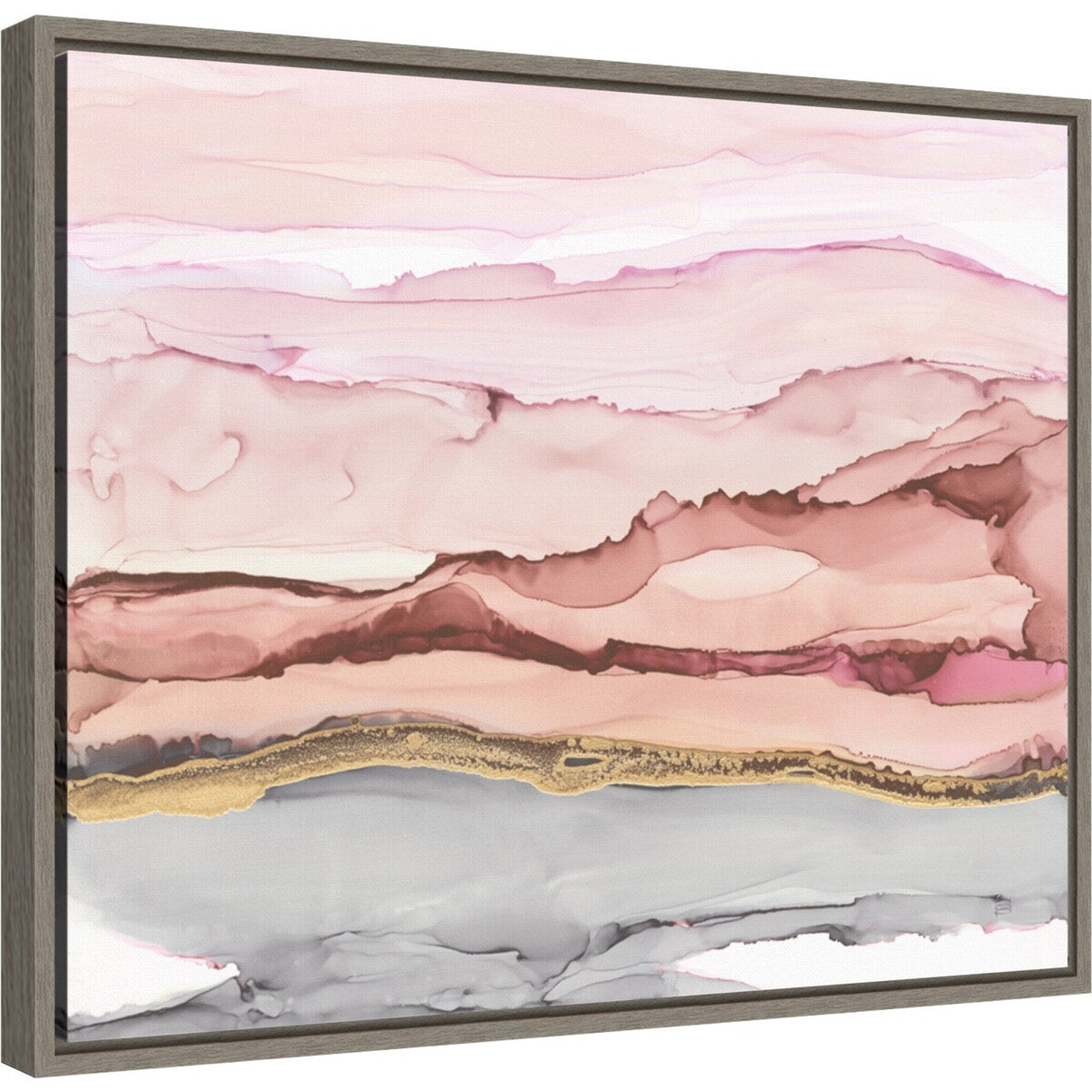 The Vineyard I Blush by Chris Paschke Framed Canvas Wall Art Print - Sylvie Greywash